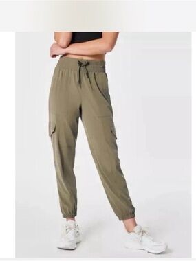 Spanx Olive Green Drawstring Cargo Pants XL tall